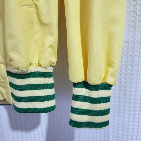 John Deere Jacket Bomber Style Vintage Lightweight Size Medium Yellow Ribbing - Picture 8 of 10